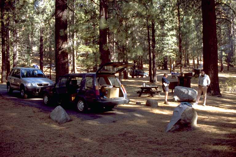 photo, base camp, cars and pack