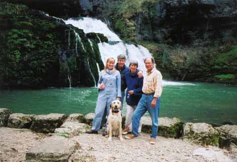 Photo, people and dog