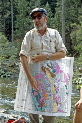 picture Woody Brooks with a geologic map