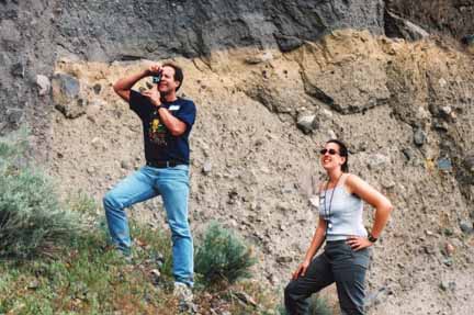 photo of Steve and Jenn under cliff