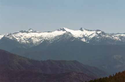 photo of peaks in far background