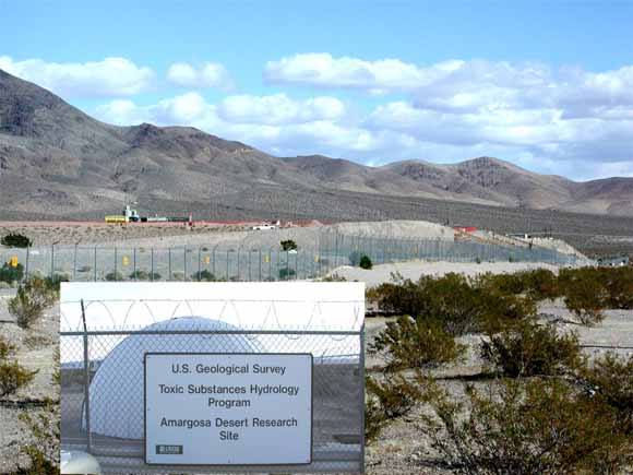 waste site and barbed wire