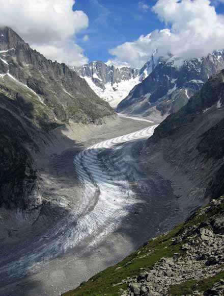 photo of Photo of glacier with Alps in the background