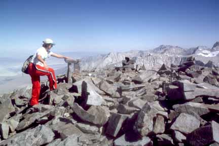 Photograph Anna summiting.