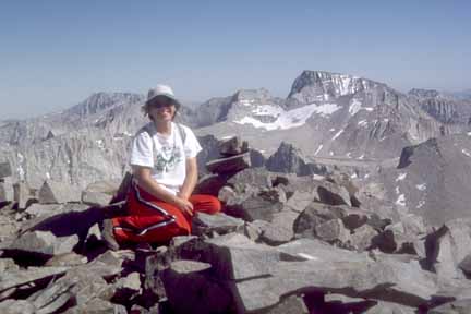 Photograph Anna and Mount Whitney.