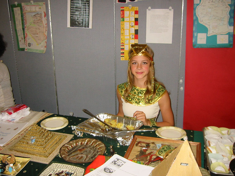 photo of student in Egyptian garb